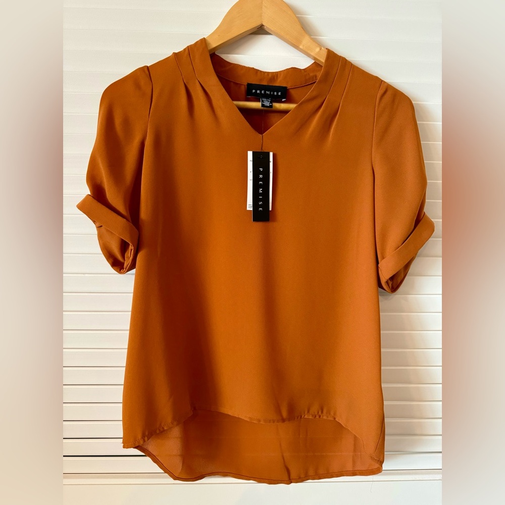 NWT Premise Burnt Orange Blouse